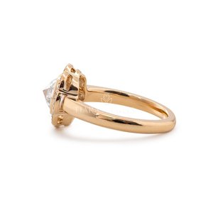 Élégante bague ouverte ajustable en argent sterling 925 avec diamant, bijou intemporel au fini poli et étincelant de qualité supérieure - Product Image 2