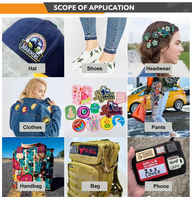 Écusson de broderie personnalisé avec logo brodé au fer sur un écusson de broderie personnalisé en stock prêt