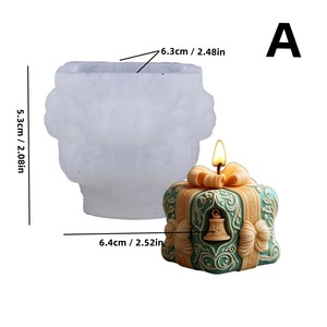 Christmas Scented <b>Candle</b> Silicone <b>Mold</b> Pillar Shape DIY Ornament <b>Mold</b> For Holiday Decorations - Product Image 4