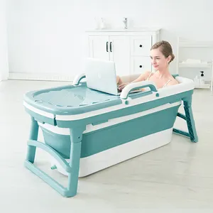 Bañera de plástico plegable con cubierta para adultos, amigable con el medio ambiente, precio grande, 136CM