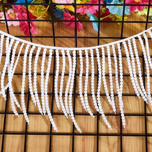 Produttore In-Stock all'ingrosso di seta di latte di seta di latte solubile In acqua In pizzo a pois nappa frangia animale per uso indumento - Product Image 3