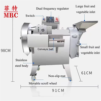 Zhucheng MBC hogesnelheids centrifugale groentesnijder en -versnipperaar voor aardappel, wortel en wortelgewassen