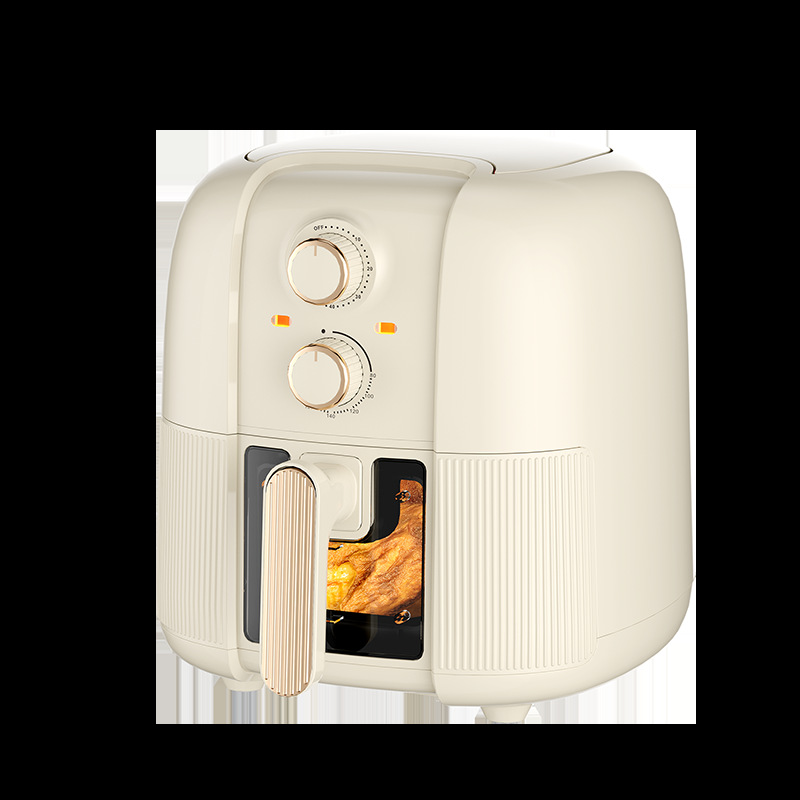 Milky white knob with visible design