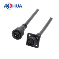 Lampe de rue LED étanche 4 cœurs Fil de signal d'alimentation M19 Fil à panneau type prise femelle à prise mâle Câbles moulés