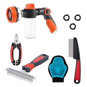 Vendita calda 5 in 1 Pet doccia massaggio Pet bagno toelettatura giardino pistola ad acqua spruzzatore di schiuma pistola per cane gatto - Product Image 1