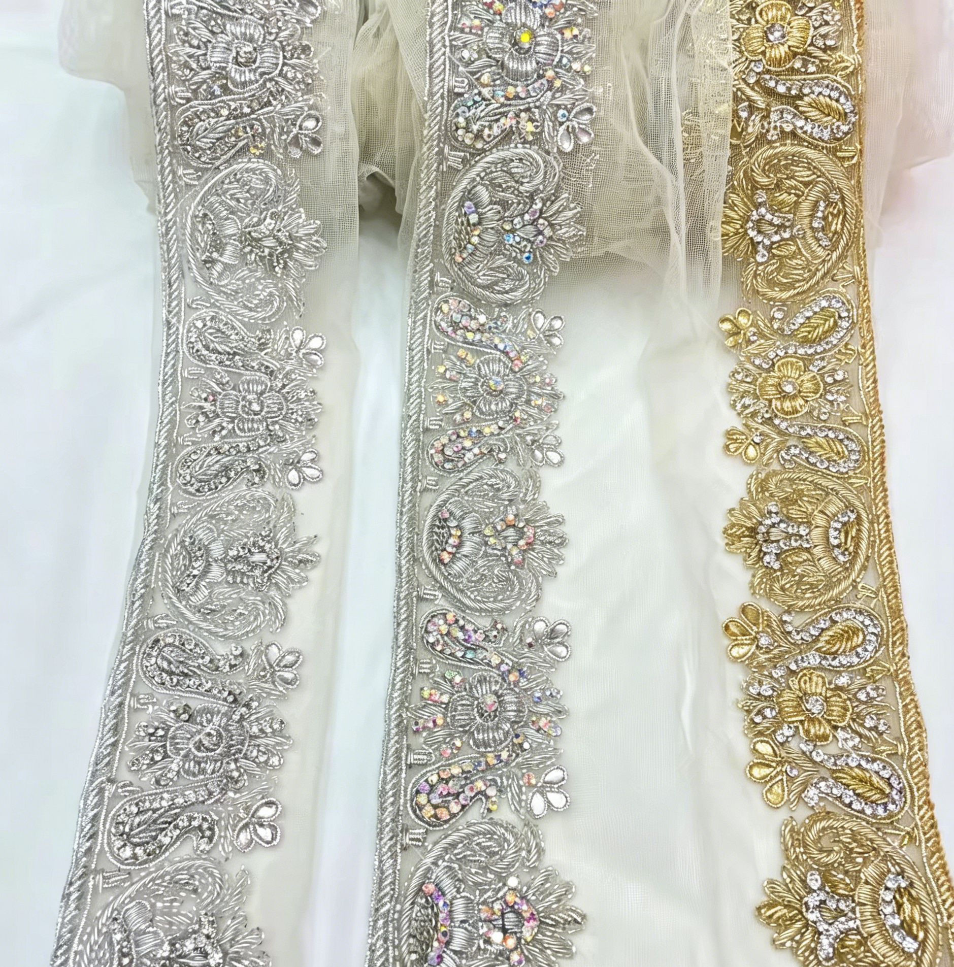 white christmas dresses Gold Printed Ethnic Gown With Stone-Embellished Waistband For Girls 13-14Y(36)