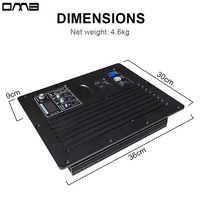 Modules d'amplification PDA4800+CQ380 DSP 4800W 4 canaux Classe D, module actif avec refroidissement par ventilateur à vitesse variable, LCC 4 Ohms 1200W*4