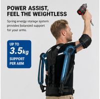 AA EXO TECH 2.5kg Exoesqueleto Industrial Ergonómico Pasivo Duradero para Miembro Superior, Soporte de Brazo para Protección contra la Fatiga en Largas Jornadas