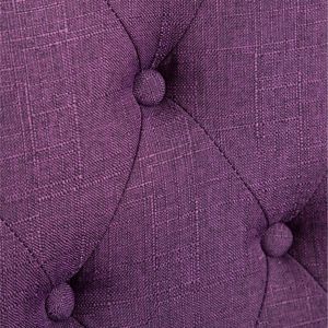 Ensemble de 2 chaises de salle à manger Db Habit Tufted Parsons en cuir violet avec pieds en bois massif pour salons et meubles de maison - Product Image 5