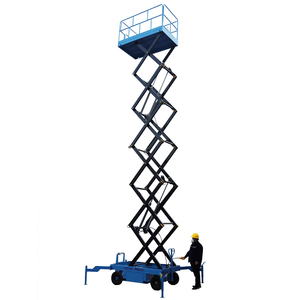 Armazém Equipamento Bateria Chumbo Ácido Plataforma Elétrica De Elevador De Carga 14m 16m Antena Scissor Lift Plataforma De Trabalho