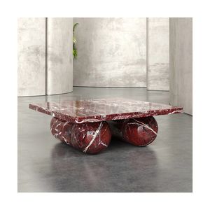 <span class=keywords><strong>Tavolino</strong></span> da Caffè Quadrato Newstar di Nuovo Design in Marmo Naturale Nero Portoro con Base Ovale Doppia, <span class=keywords><strong>Tavolino</strong></span> da Tè <span class=keywords><strong>Giallo</strong></span> - Product Image 3