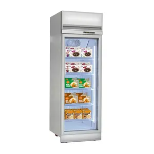 Thực phẩm đông lạnh Máy LED ánh sáng mở làm mát không khí hiển thị bán hàng tự động thương mại tủ đông cho siêu thị