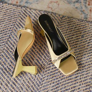Zapatos de Tacón Bajo de 5CM para Mujer, Diseño Peep Toe, Nuevos Modelos de Verano - Product Image 4