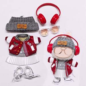 Juguete de PVC de 17 cm, Traje de Plástico de Dibujos Animados, Falda de Béisbol Cola, Escala 1:3, Unisex, a la Moda, Colección de Ropa Labubu - Product Image 3