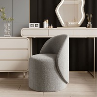 Moderner Luxus Schlafzimmer Schminkhocker Leicht Drehbarer Rücken Haus Internet-Star Schminkstuhl für Wohnzimmer Modern