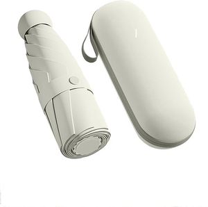 New Design OEM <b>Pocket</b> Promotional Capsule Parasol Portable UV Small Sun Umbrella Mini 5 Folding Custom Logo Umbrella - Product Image 1