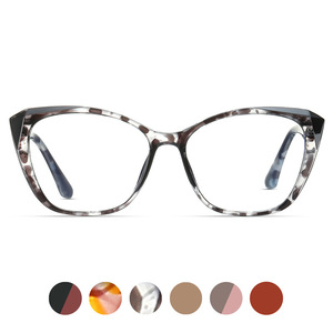 Gafas con Montura Ojo de Gato 87231, Patillas de Acetato TR90, Anti Luz Azul, para Computadora, Montura Negra con Diseño Estampado - Product Image 4