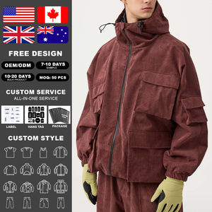 KingSen Men's Heavyweight <b>Retro</b> Comfort Loose Fit Snowboard <b>Jacket</b> Hooded Full Zip Up With Large Cargo Pockets Winter <b>Ski</b> Coat - Product Image 2