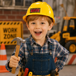 Chapeaux de construction et de pompier personnalisés pour enfants, jouets de construction pour se déguiser, décoration pour fête d'Halloween et d'anniversaire - Product Image 3