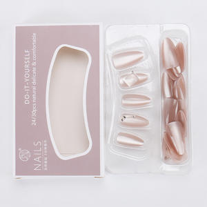 2024 High-End Cat Eye Square Dia Pegatinas hechas a mano 30 Al Nails Piezas de uñas falsas personalizadas - Product Image 4