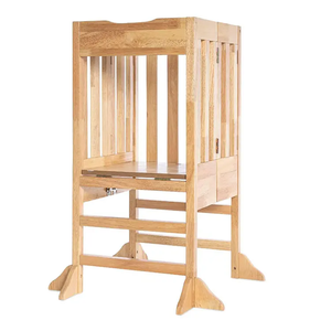 Tour de lit Montessori multifonction moderne pour enfants, tabouret debout en bambou, aide pour chambre à manger, salle de bain, comptoir en bois - Product Image 1