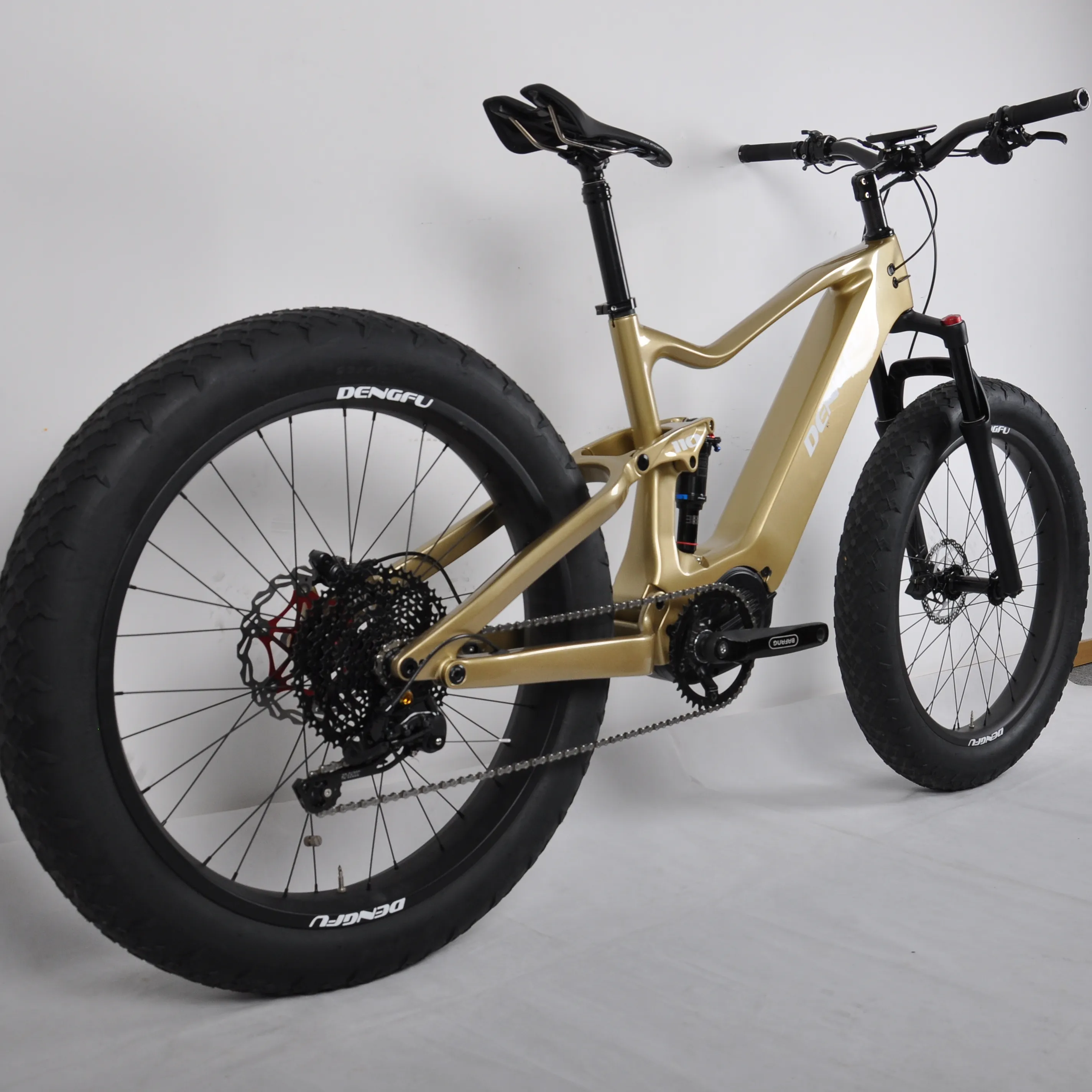 Dengfu E06 yeni tam karbon 1000w elektrikli kalın tekerlekli bisiklet çerçeveleri OEM tasarım 26ER kar e-bike bisikletler Bafang M620 G510 motorlu bisiklet