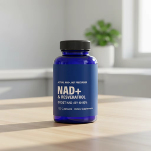 Compléments alimentaires NAD+ : Capsules de Nicotinamide Riboside NAD+ avec Resvératrol et Vitamines - Product Image 2