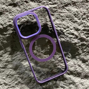 Sang trọng Glossy Acrylic Mobile bìa với TPU khung cao cấp kim loại nút & máy ảnh vòng điện thoại di động Trường hợp với nam châm nạp tiền chức năng - Product Image 6