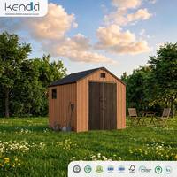 Abri de jardin Kenda APEX 8x8 marron pour rangement extérieur, abri de jardin, rangement de jardin et patio avec protection UV