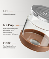 Icafilas High Crystal Glass Eco-Friendly American Style Cold Brew Coffee Maker Portable Ice Dripper 2-Second 1-Drop Small Slow