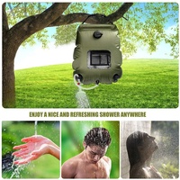 Douche solaire portable 20L pour camping, randonnée et bain extérieur en PVC chauffant
