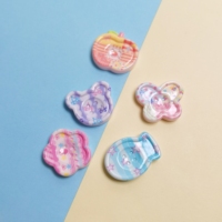 100 Pezzi Mini Cabochon a Forma di Fiore e Mela, Accessori per Scrapbooking, Decorazioni per Feste, Fermagli per Capelli, Decorazioni per la Casa
