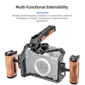 YEAH 1/4 "trous filetés chaussure froide X-T5 vidéo Photo Vlog plate-forme stabilisateur caméra Cage pour <span class=keywords><strong>Fujifilm</strong></span> XT5 Fuji Film - Product Image 3