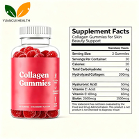 Gummies de collagène en vrac saveur fruits rouges, riches en protéines, faibles en sucre, antioxydants, produits de beauté, marque privée, compléments alimentaires ODM