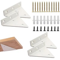 Support mural flottant en métal robuste réglable, design triangulaire, taille personnalisée, finition par peinture en poudre OEM/ODM