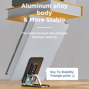 ขาตั้งโทรศัพท์มือถือแบบพกพา LISEN 2026 รุ่นใหม่ พับไ<span class=keywords><strong>ด</strong></span>้ ทำจากอะลูมิเนียม ที่วางแท็บเล็ตบางเฉียบ ปรับได้ ใช้ไ<span class=keywords><strong>ด</strong></span>้กับสมาร์ทโฟน เหมาะสำหรับการเดินทางและวางบนโต๊ะ - Product Image 5
