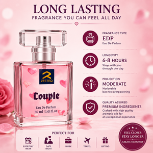 Parfum de couple Zesteq pour homme et femme, 30 ml, eau de parfum, longue tenue, parfum floral boisé romantique pour un usage quotidien, rendez-vous galant - Product Image 6