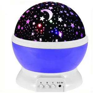חג המולד מתנה 8 אור צבע שינוי 360 תואר מסתובב כוכב מקרן לילה אורות עם USB כבל לילדים תינוק