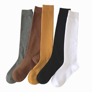 Women's Knee <b>Socks</b> Solid Color Breathable Anti Slip Mid Calf Length Regular Casual <b>Socks</b> For Youth 18 40 Years Old - Product Image 5