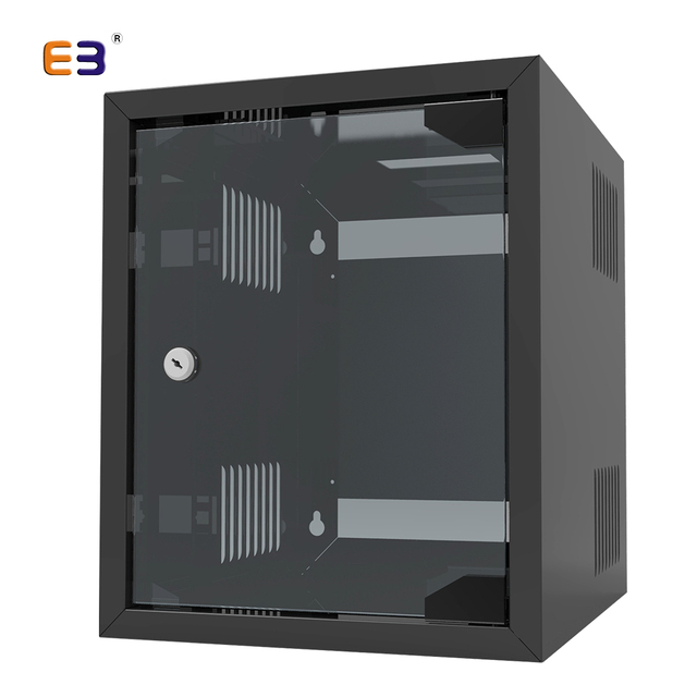 Smoky Grey Glass Door MINI Rack 10 Inch SOHO Wall Mount Cabinets
