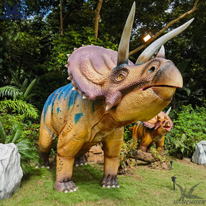 Triceratops animatronique grandeur nature <span class=keywords><strong>1</strong></span>:<span class=keywords><strong>1</strong></span>, modèle de dinosaure bionique restauré, étanche et résistant au soleil pour parcs à dinosaures extérieurs, centres commerciaux, aéroports - Product Image 4