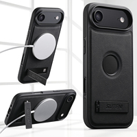 Coque de téléphone SUTENI pour iPhone 18 Pro Max avec support magnétique, chargement sans fil, finition givrée, aspect cuir de luxe, compatible 17 16 Plus 15 14 13 12