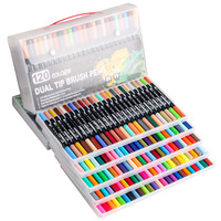 Marqueurs d'art lavables sans bavures, stylos de coloriage pour enfants, pointe souple, stylos aquarelle, éducation précoce, cours d'art scolaire