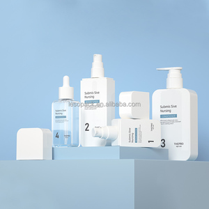 Sang trọng tùy chỉnh Gel tắm chai nhựa phẳng vuông 200/300/400 dầu gội chăm sóc tóc Lotion bơm nhựa bơm lại chai - Product Image 5