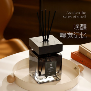 Aromatherapy <b>Diffuser</b> 500ml Glass <b>Bottle</b> With Wooden Lid For Home Fragrance And Indoor Aromatherapy - Product Image 2
