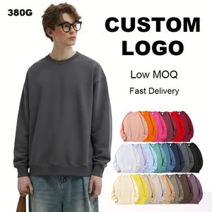 เสื้อสเวตเชิ้ตคอวีทรงหลวมสไตล์อเมริกัน ผ้าเทอร์รี่หนา 380 กรัม แขนยาวทรงหลวม ทันสมัย สีเทา สำหรับทุกเพศ - Product Image 1