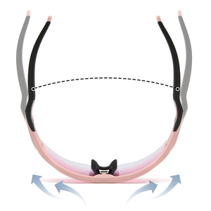 男性と女性のための新しい9208ピンクとブルーの段階的スポーツサングラスユニバーサル抗紫外線眼鏡 - Product Image 2