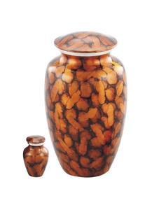 Urne de crémation en laiton de style américain pour adultes avec impression de tigre Mémorial décoratif personnalisé pour les cendres humaines Fournitures funéraires - Product Image 5