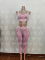 Ensemble 3 pièces de vêtements de sport décontractés pour femme : Soutien-gorge de sport contrastant, Legging taille haute et Sweat-shirt oversize à col montant