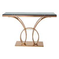 Meubles d'intérieur en marbre noir, Durable et stable, table de console d'hôtel, offre spéciale